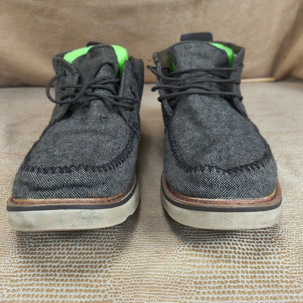 TOMS Paseo Mid Mens 11.5‎ Charcoal Grey Canvas Chukka Boots 10010816 - Picture 10 of 13